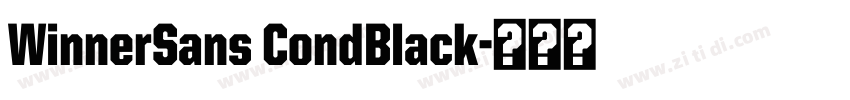 WinnerSans CondBlack字体转换